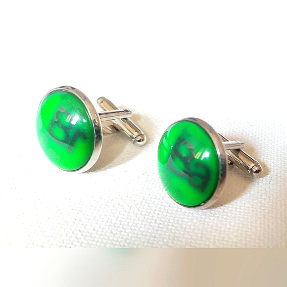 NEW Cufflinks (Ba / Br) Breaking Bad! Silver Metal Alloy. Bullet Back. Gift Box! - Picture 4 of 6